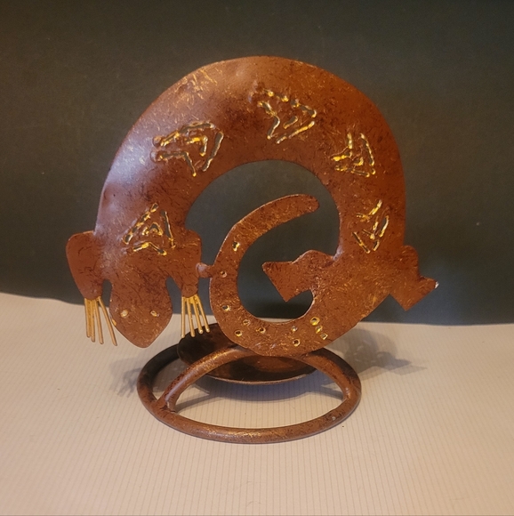 Southwestern Lizard Candle Holder - Picture 1 of 5